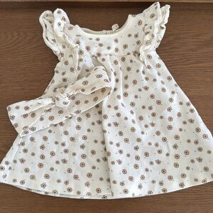 Baby Girl Quincy Mae Dress + Headband Size 12-18 Months